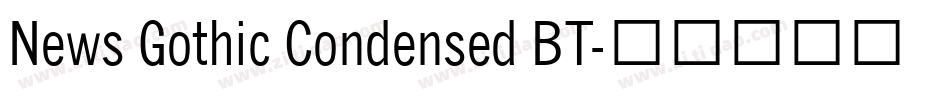 News Gothic Condensed BT字体转换